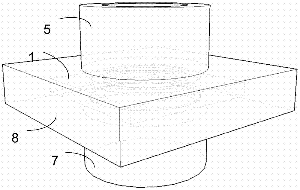 Opposite front light-in high-power photoconductive switch device and making method thereof