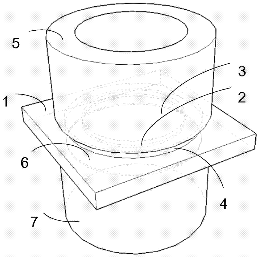 Opposite front light-in high-power photoconductive switch device and making method thereof