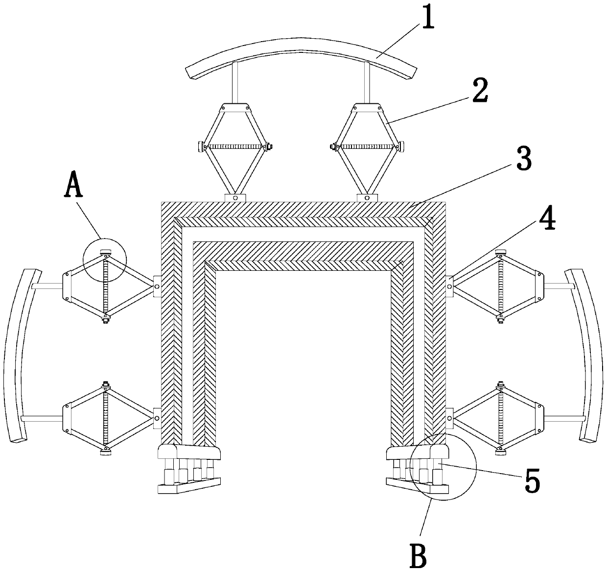 A support device for tunnel construction