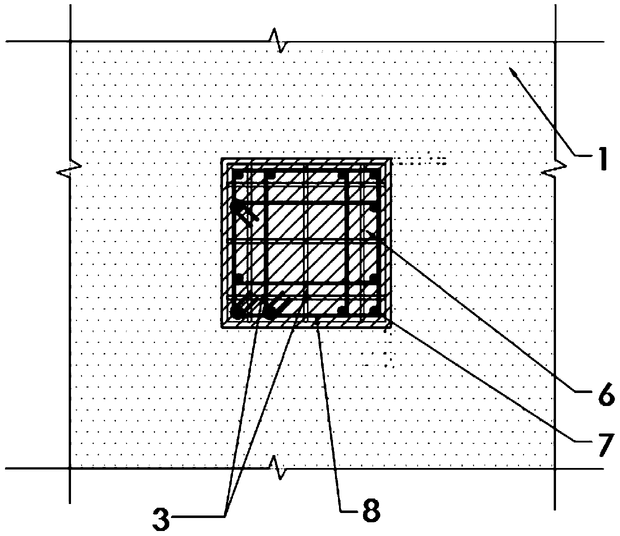 Prefabricated beamless floor composite slab based on stress and disassembly method thereof