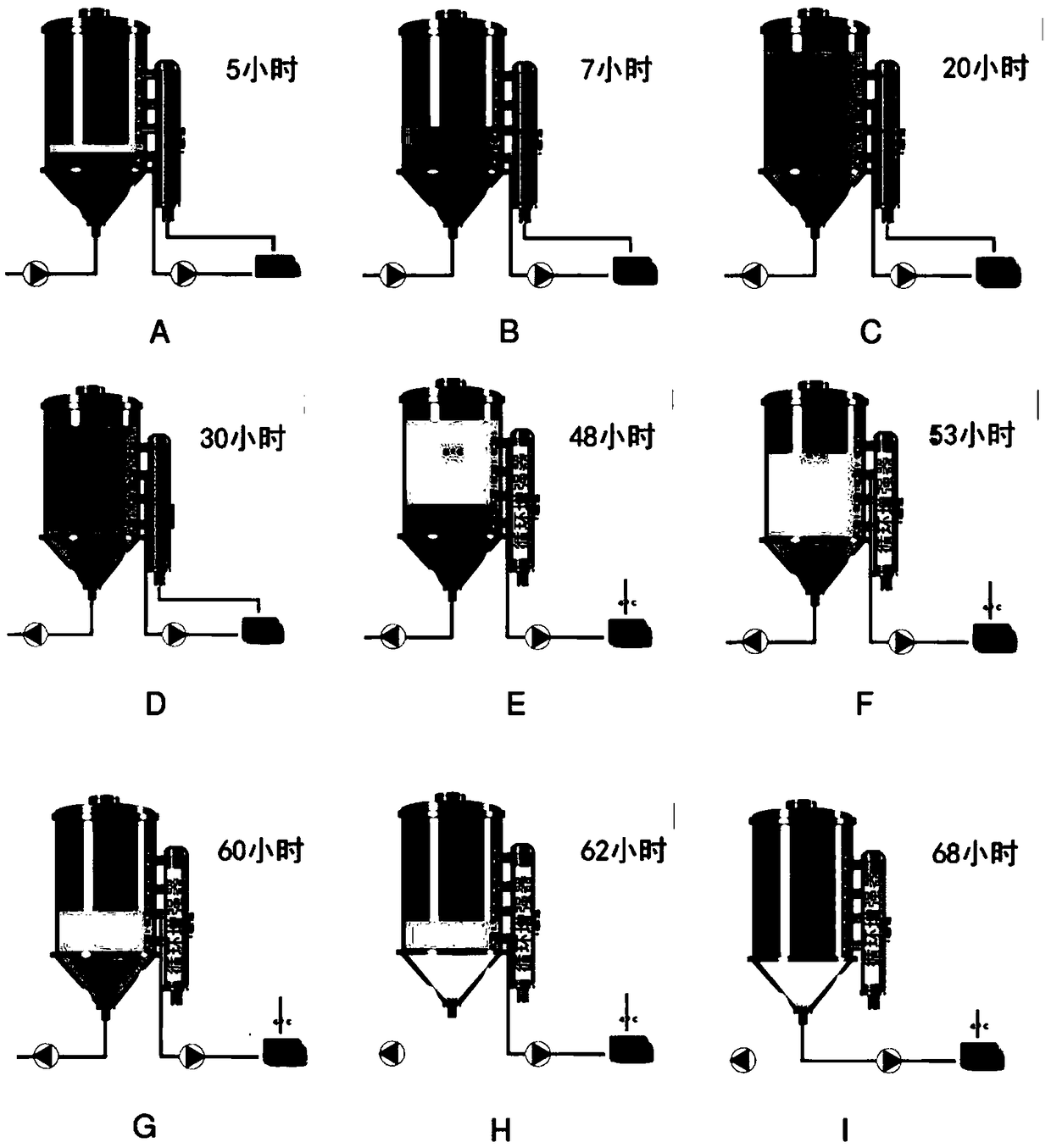 Fermentation tank with side ports and method of operation