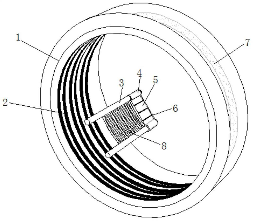 Fabric drying cylinder equipment capable of avoiding fading caused by excessive force before drying of pigment