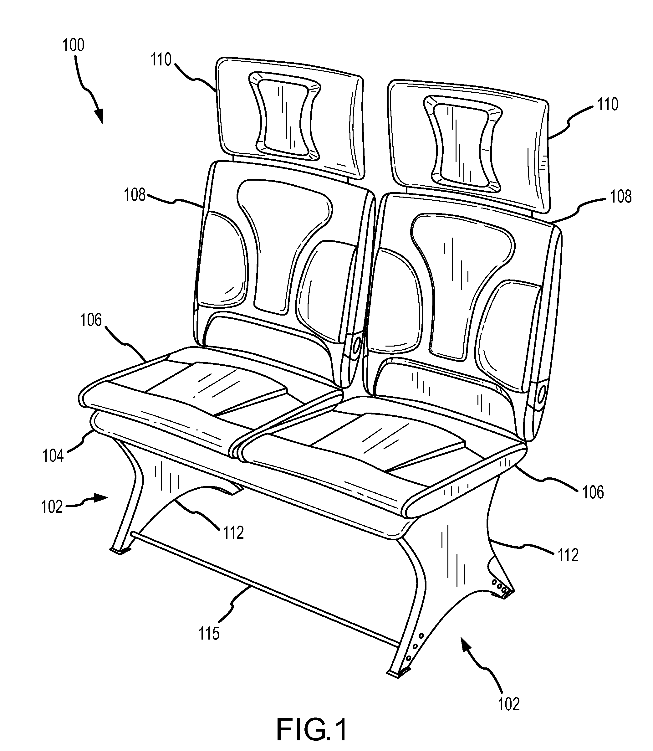 Lightweight aircraft passenger seat with composite construction