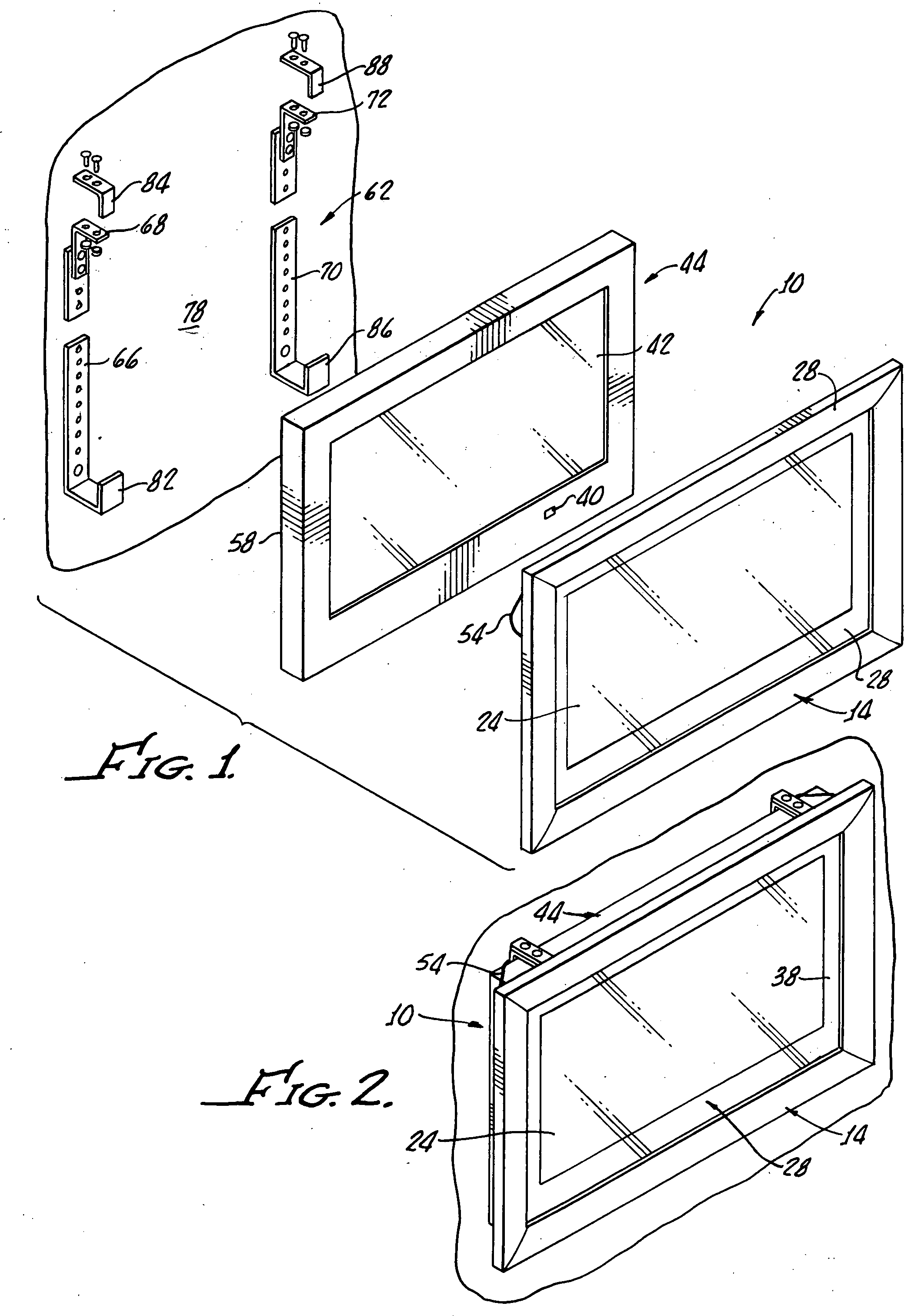 Television frame and mounting system