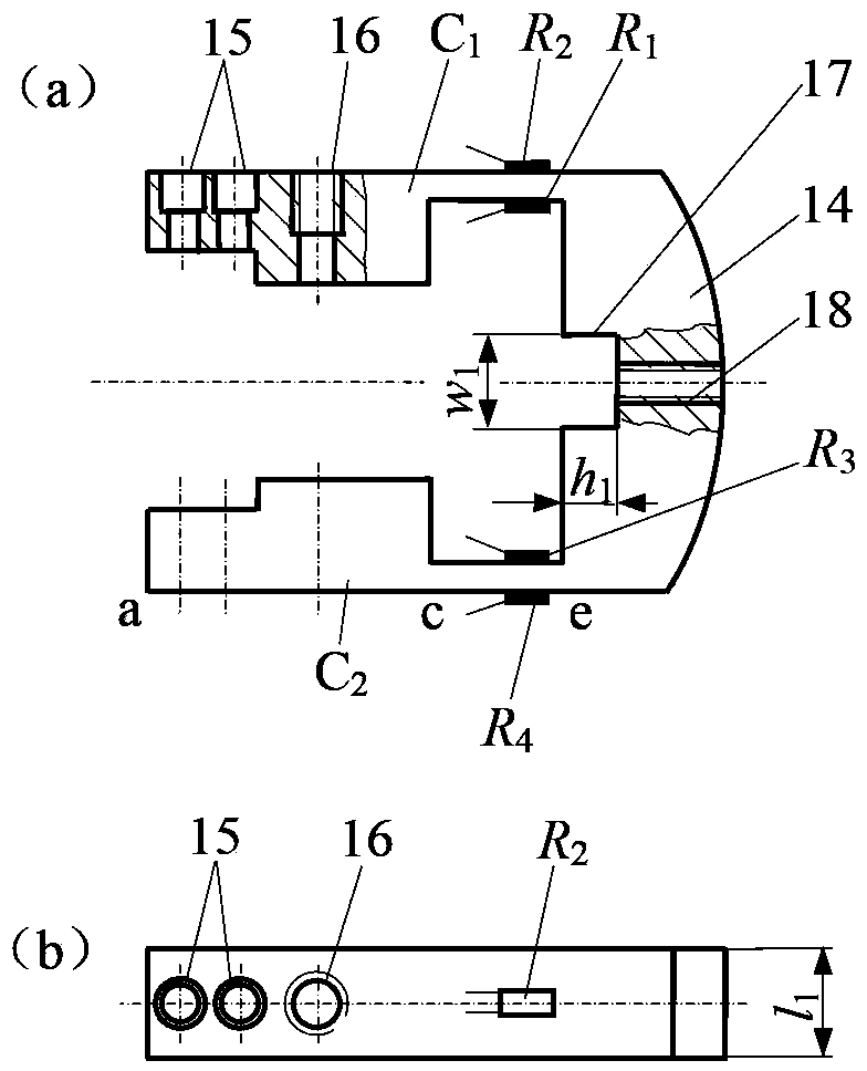 Resistance strain type eccentric-eliminating extensometer and use method thereof