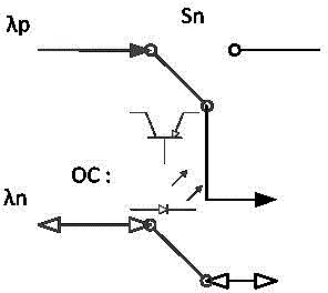 CWDM based underground pipeline detection node optical-fiber energy supply method and device