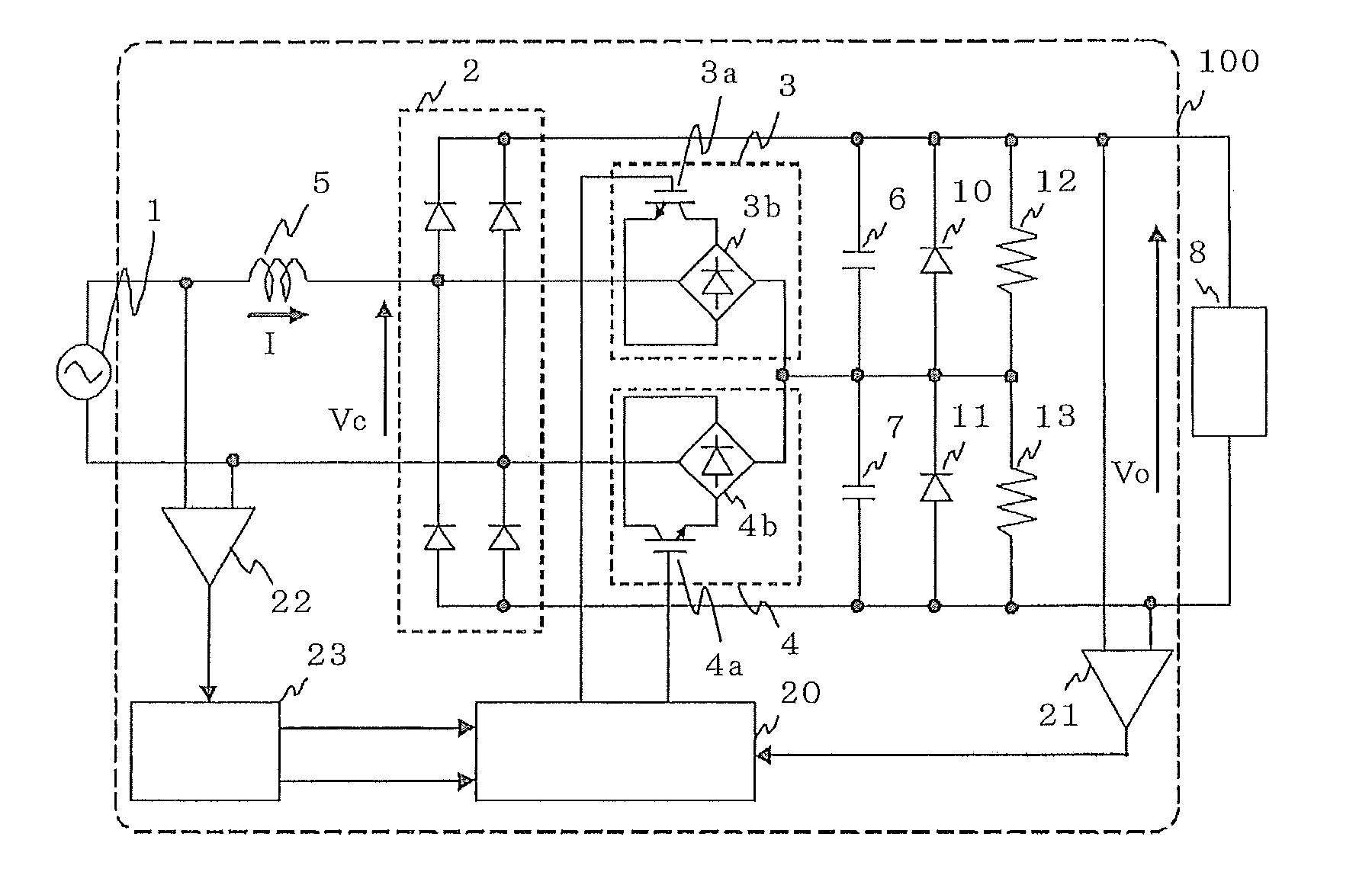 Ac-dc converter, method of controlling the same, motor driver, compressor driver, air-conditioner, and heat pump type water heater