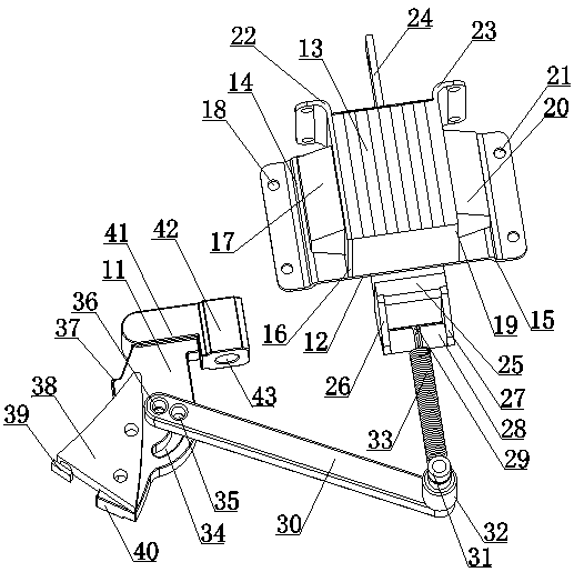 Ink scraper clamping and quenching device for quenching furnace