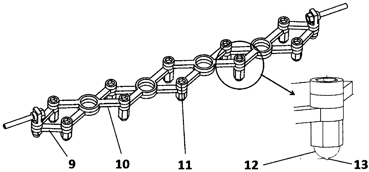 Array-integrated-type spray printing device and method with adjustable spatial distribution