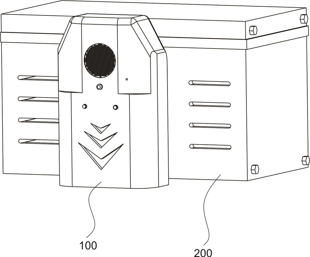 A microwave induction warning device