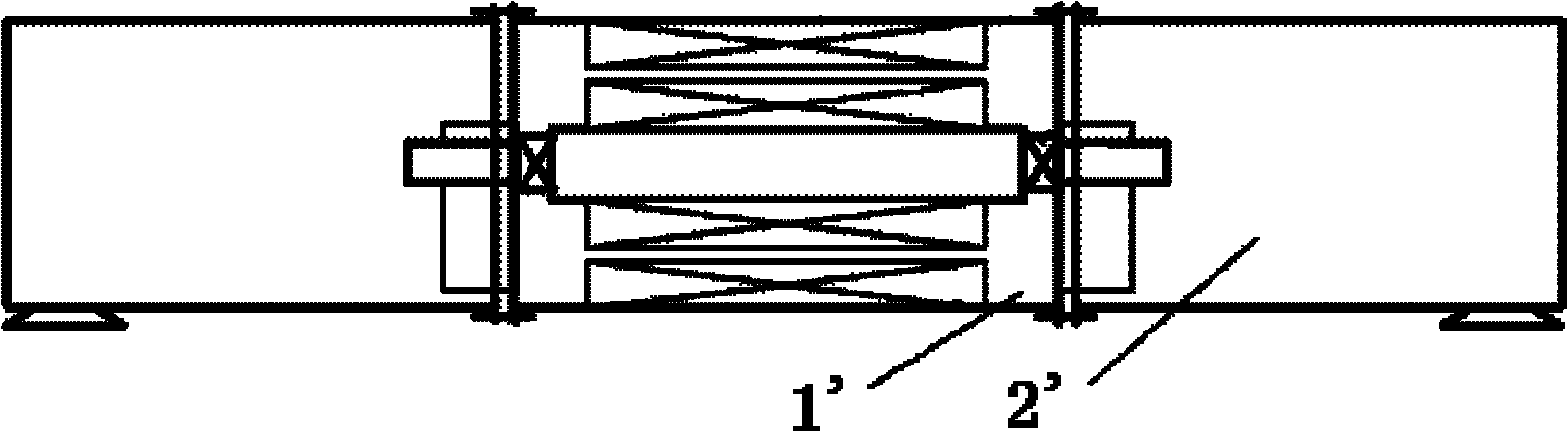 Three-section vibration motor eccentric block vibrator