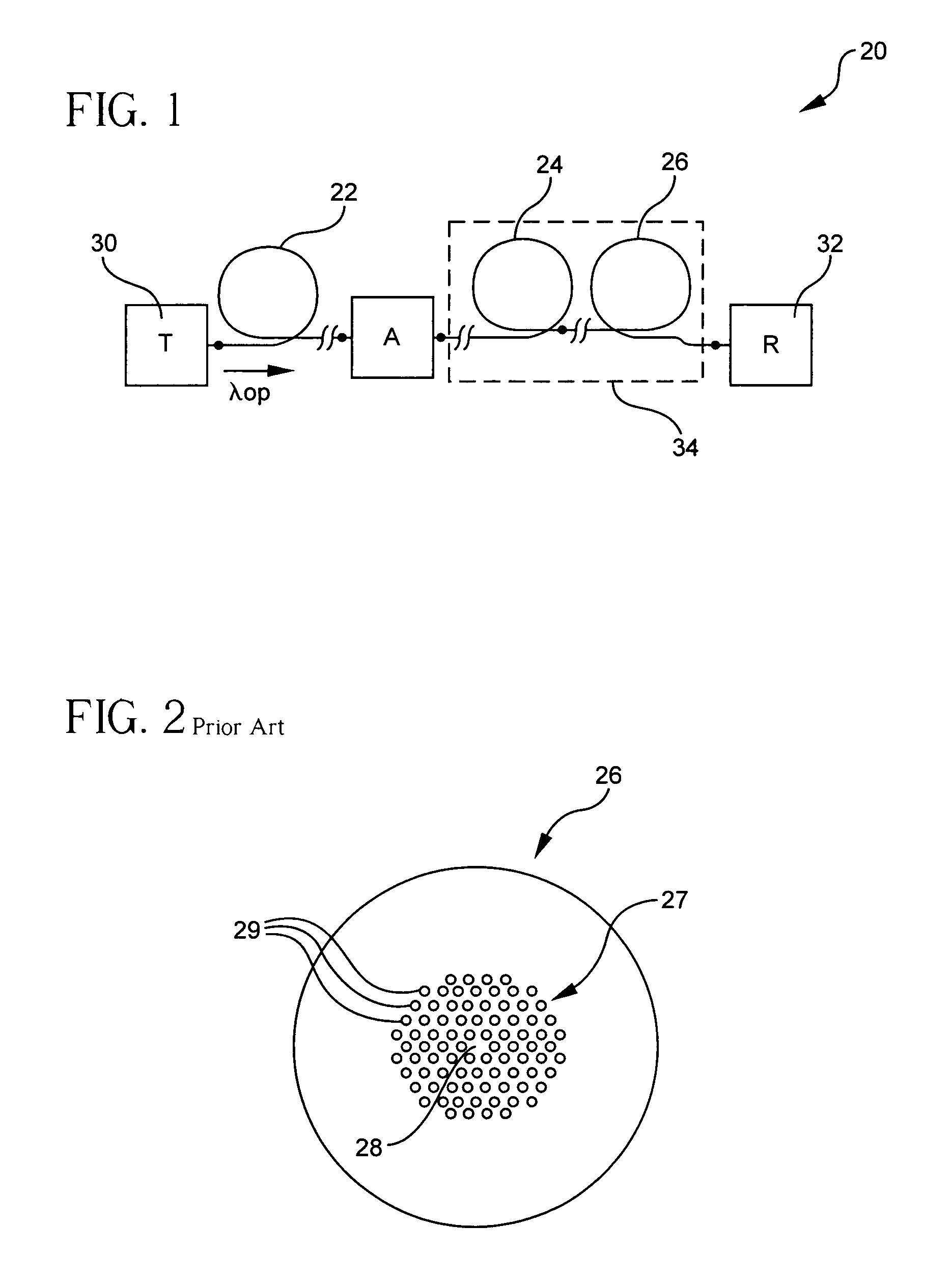 Dispersion compensated optical fiber transmission system and module including micro-structured optical fiber