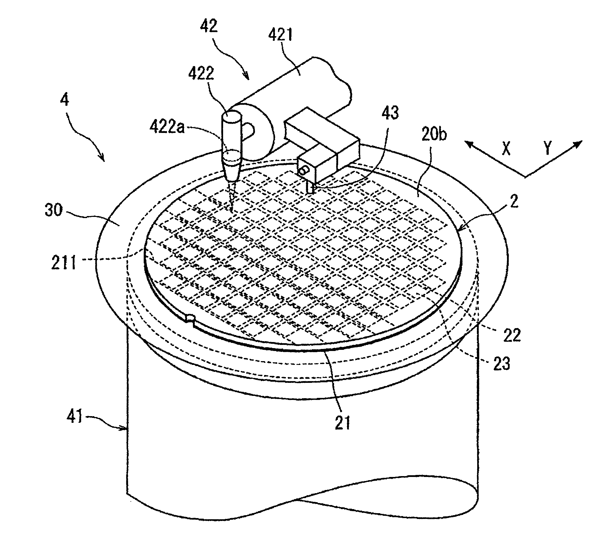 Optical device wafer processing method