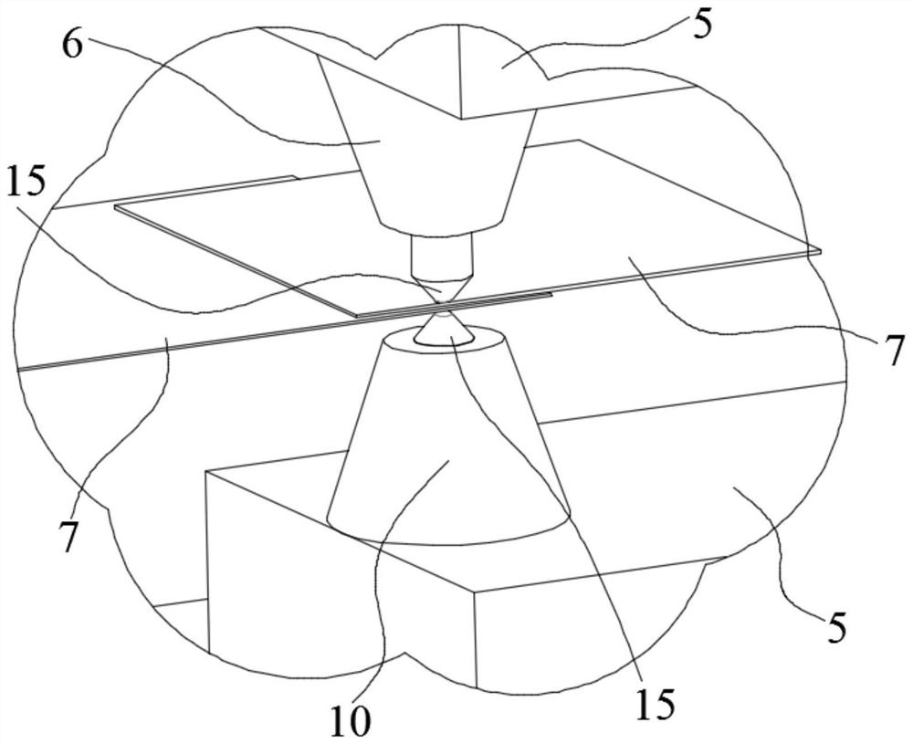 An eddy current resistance welding device and welding method for foil miniature parts