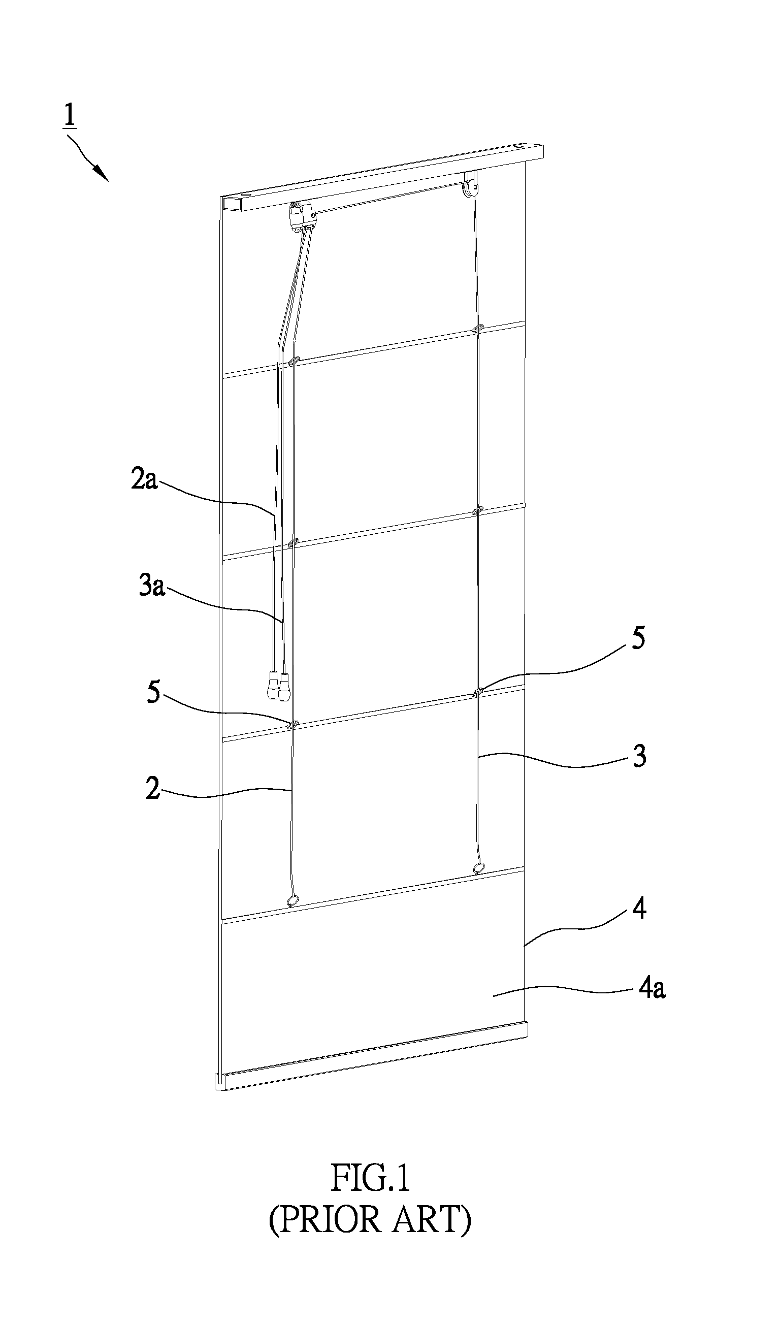 Cord operated roman shade