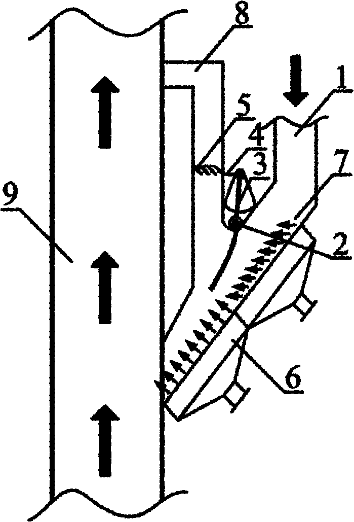 Smoke gas reverse flowing prevention device of biomass circulating fluid bed boiler