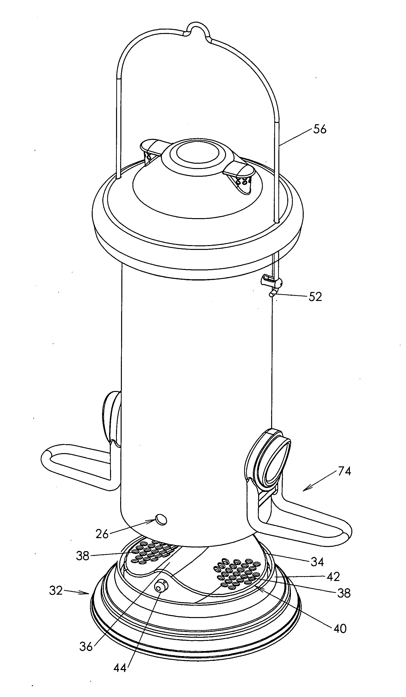 Tube bird feeder