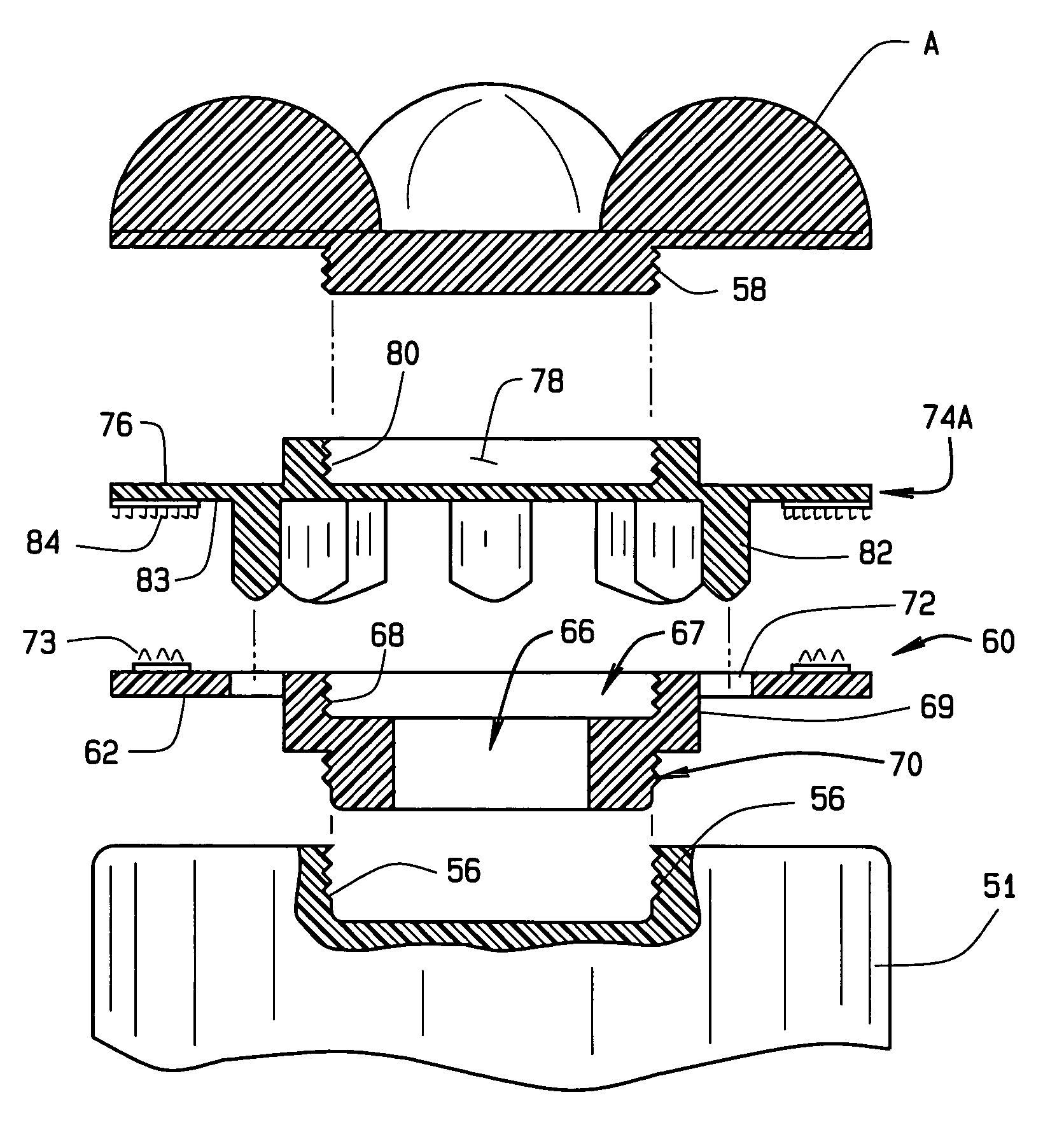 Universal quick change applicator system for massage apparatus