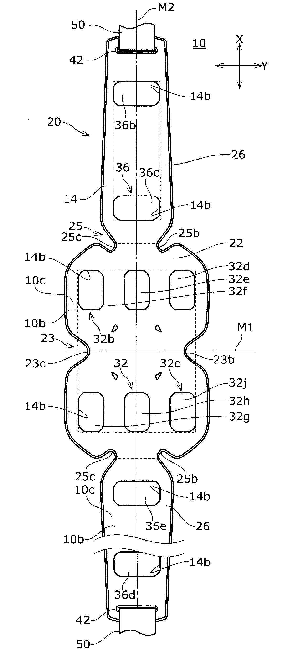 Muscle electrostimulation device