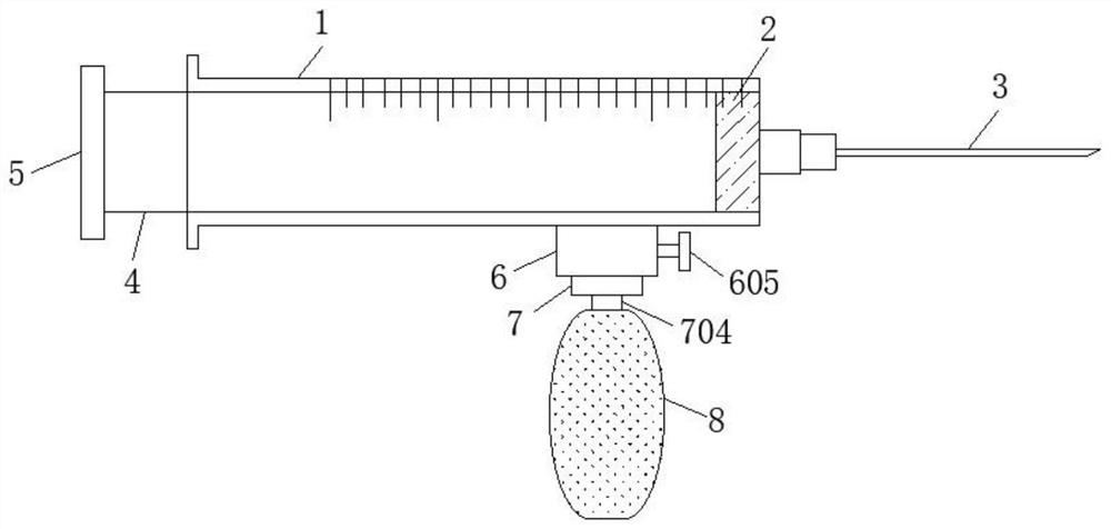 Effusion discharging device for oncology department nursing