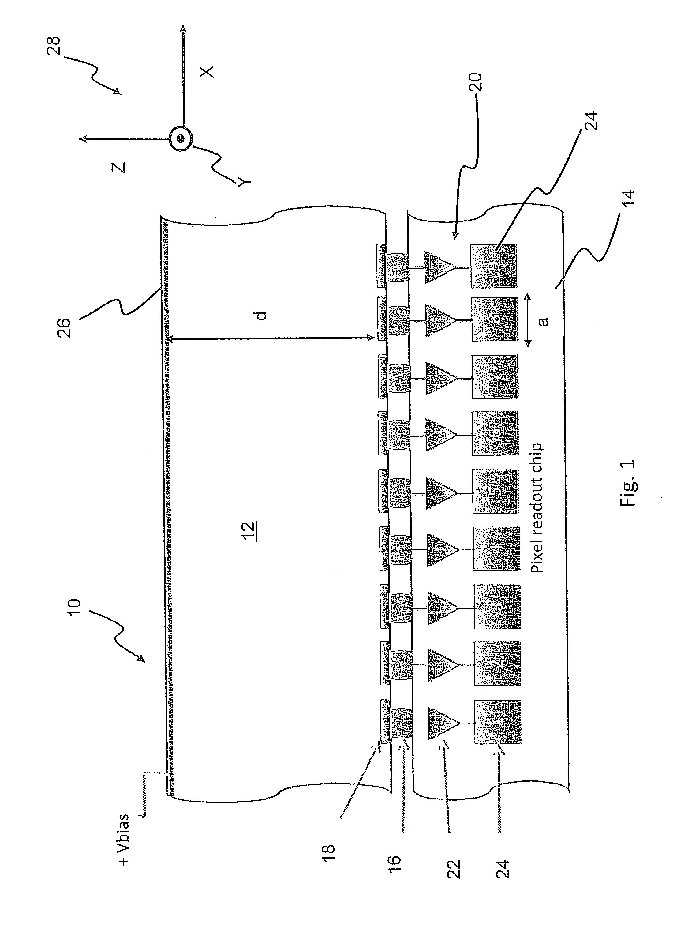 Single layer 3D tracking semiconductor detector