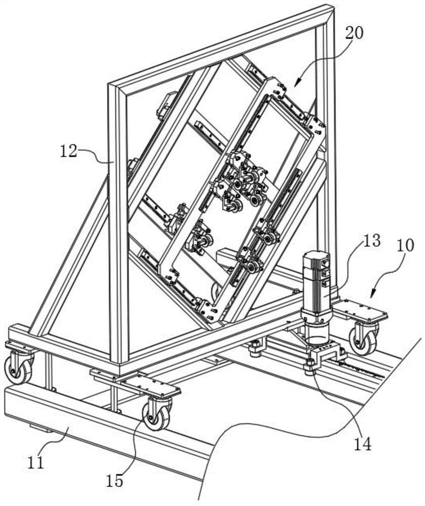 Auxiliary traction moving device and reinforcement cage processing robot