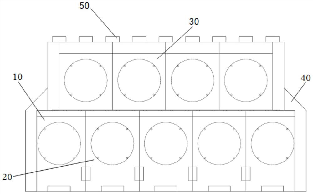 Horizontal spent fuel storage module for nuclear power plant