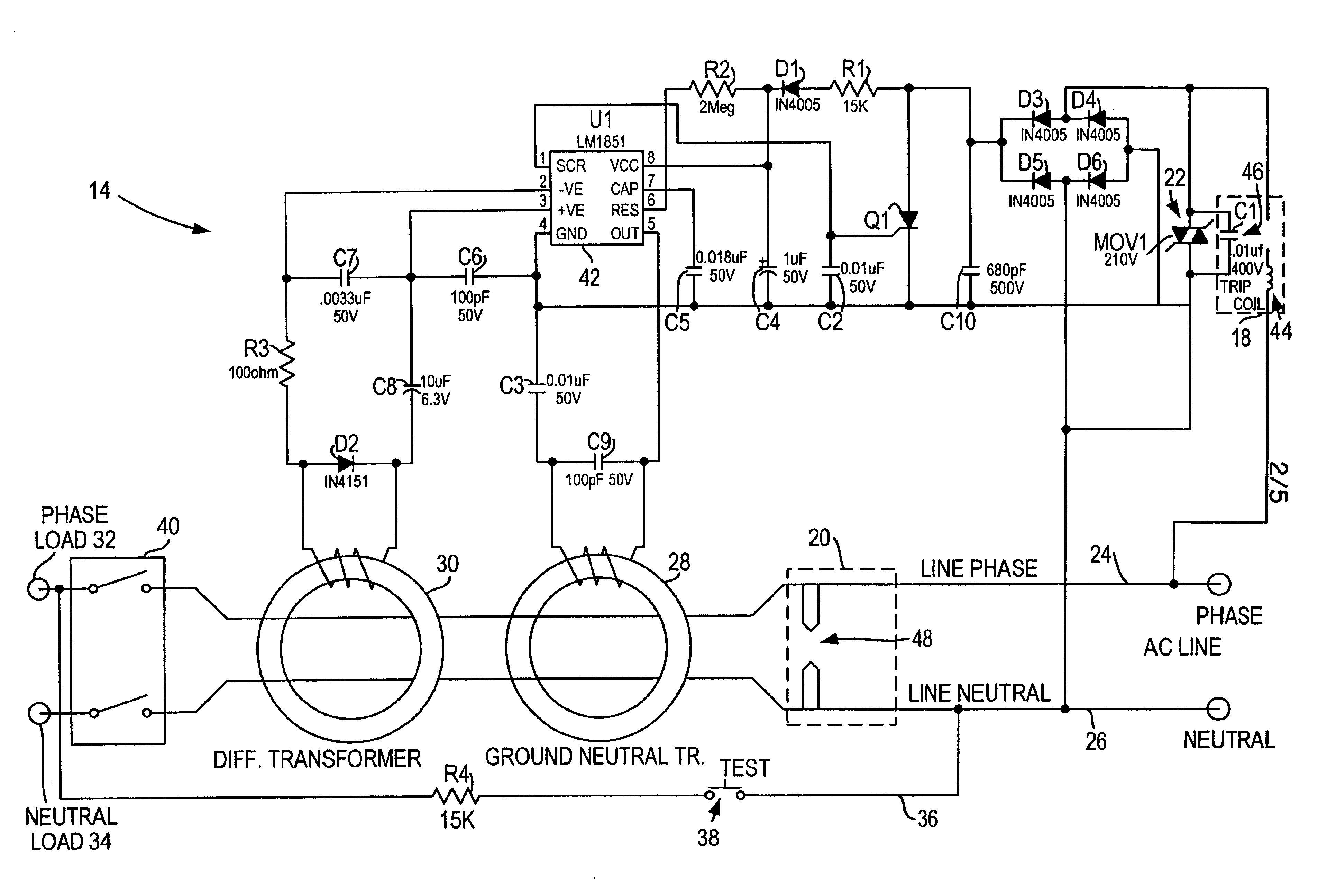 Circuit interrupter with improved surge suppression