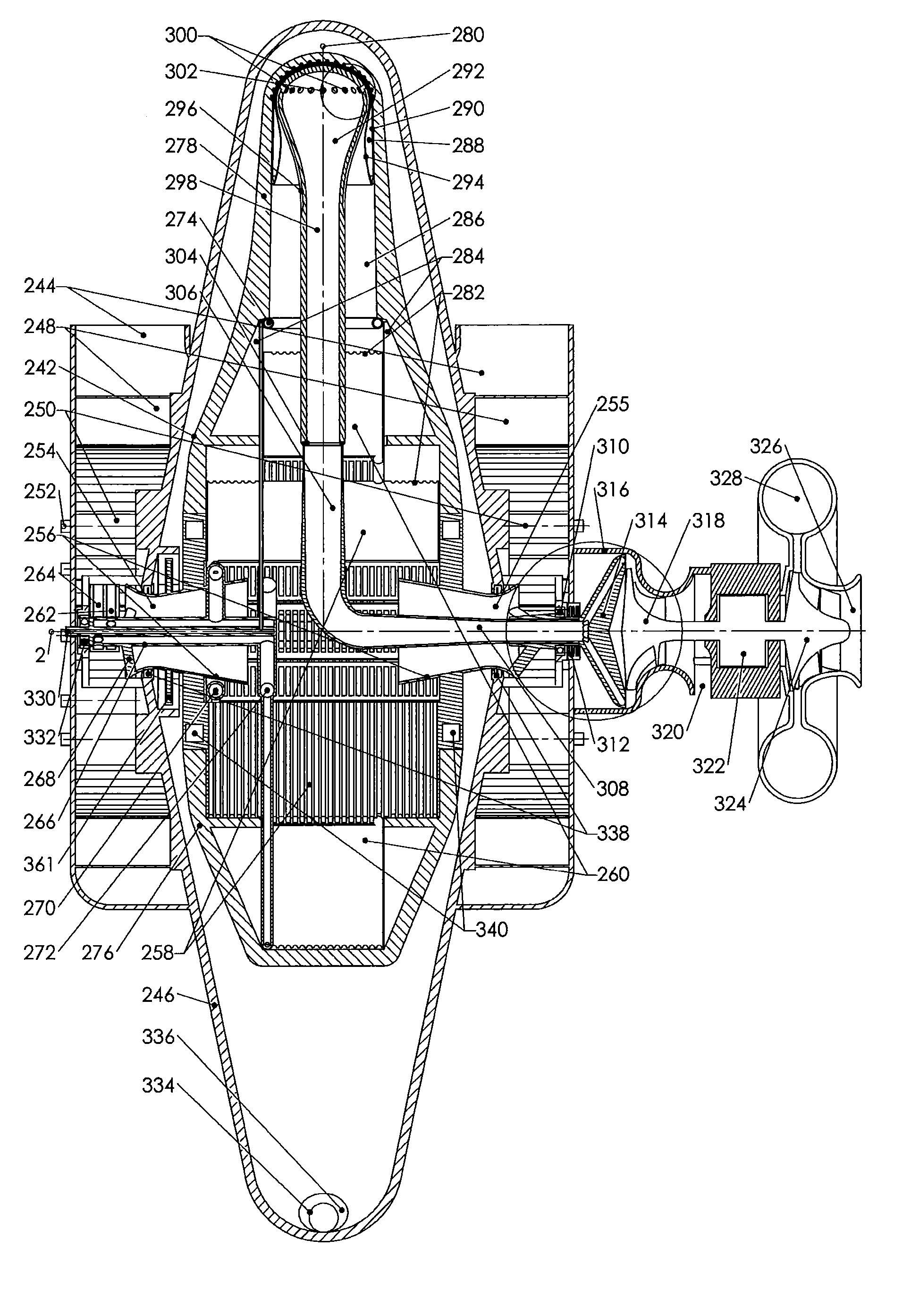 A rotor assembly for an open cycle engine, and an open cycle engine