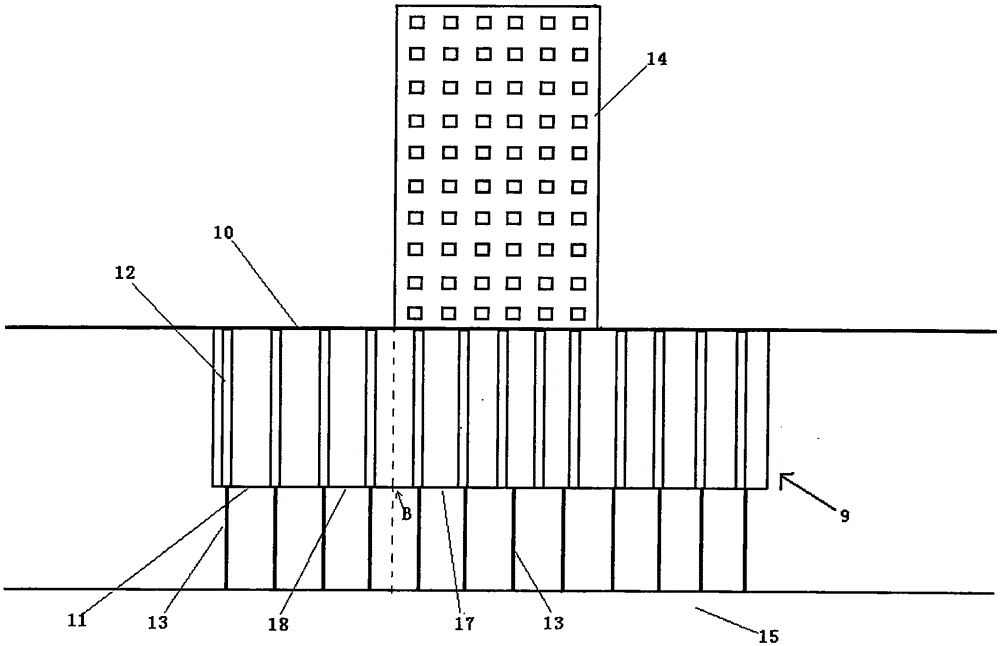 Building structure of underground space