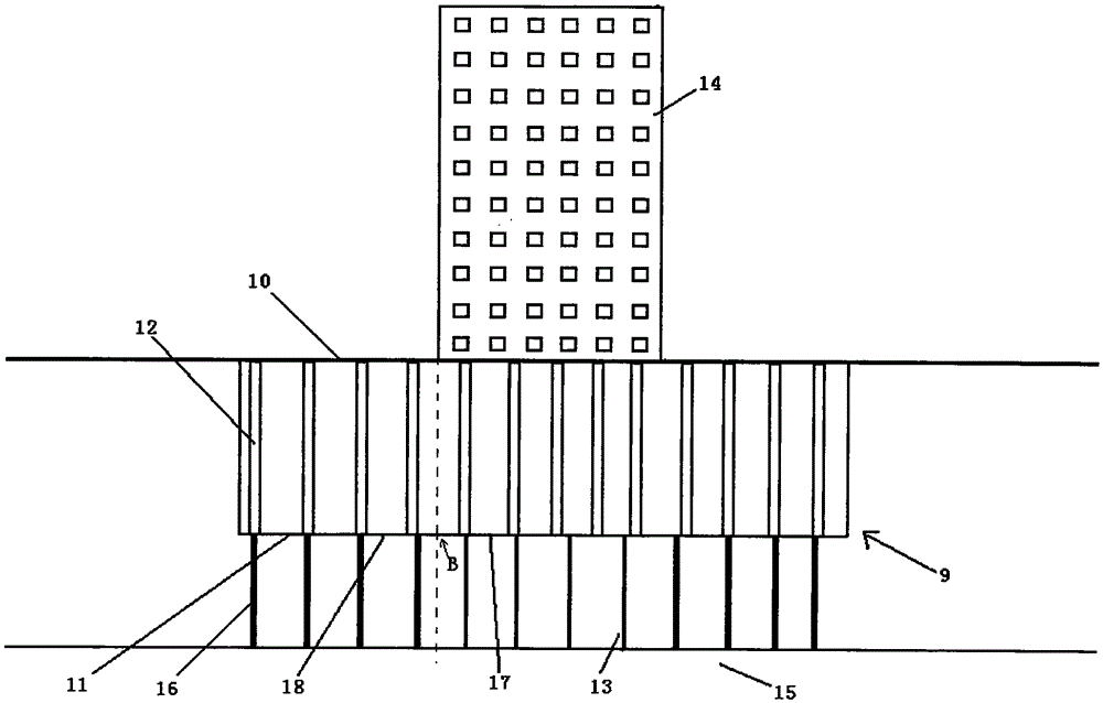 Building structure of underground space