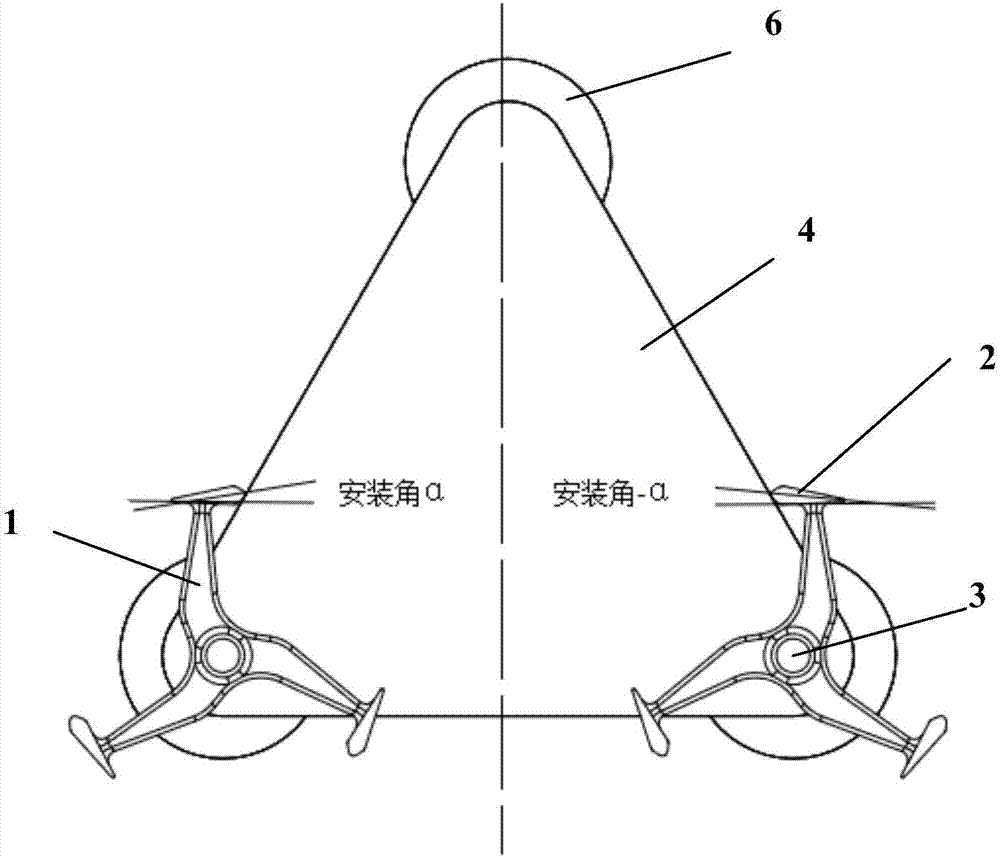 Offshore floating double-rotor vertical axis wind power generation platform