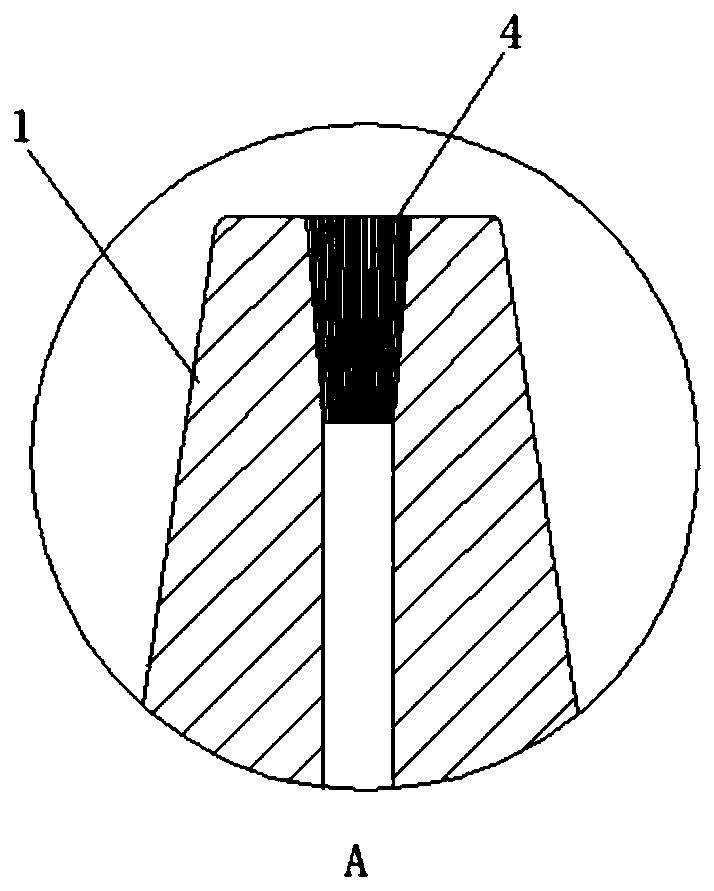 Hollow ingot for spinning of vortex spinning equipment