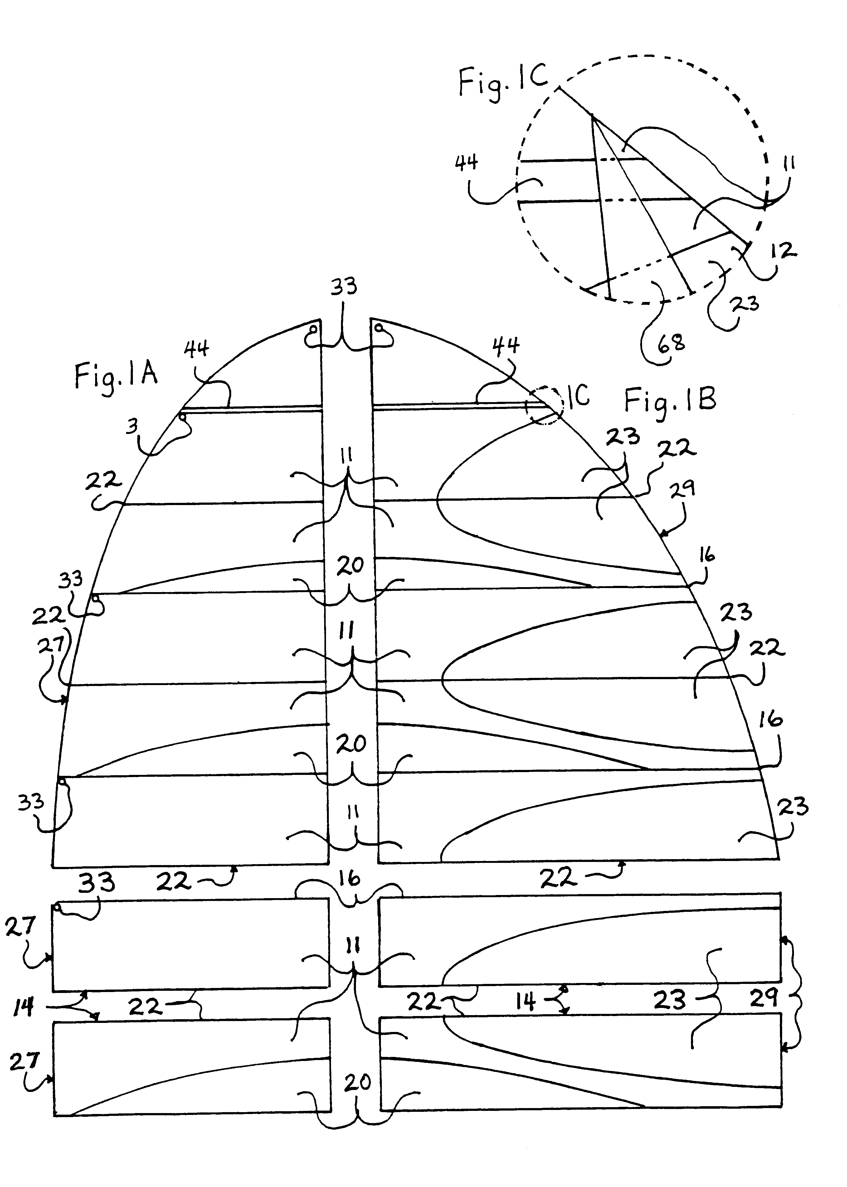 Stowable semi-rigid wing sail system