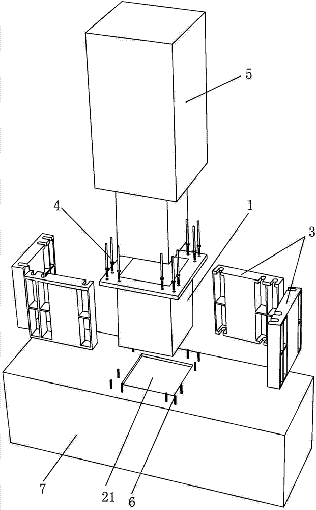 Earthquake damage replaceable combination column structure