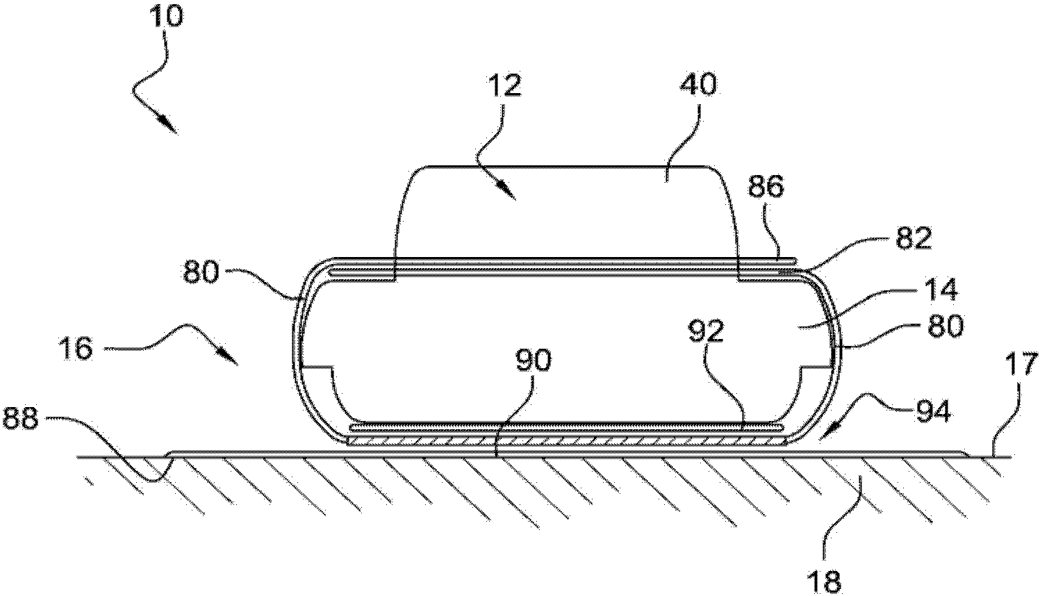 Sealed pressure-measuring member