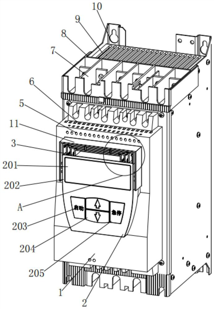 Motor soft starter of SPI communication display module