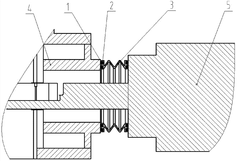 Connection sealing device for spallation neutron source target container and target vehicle