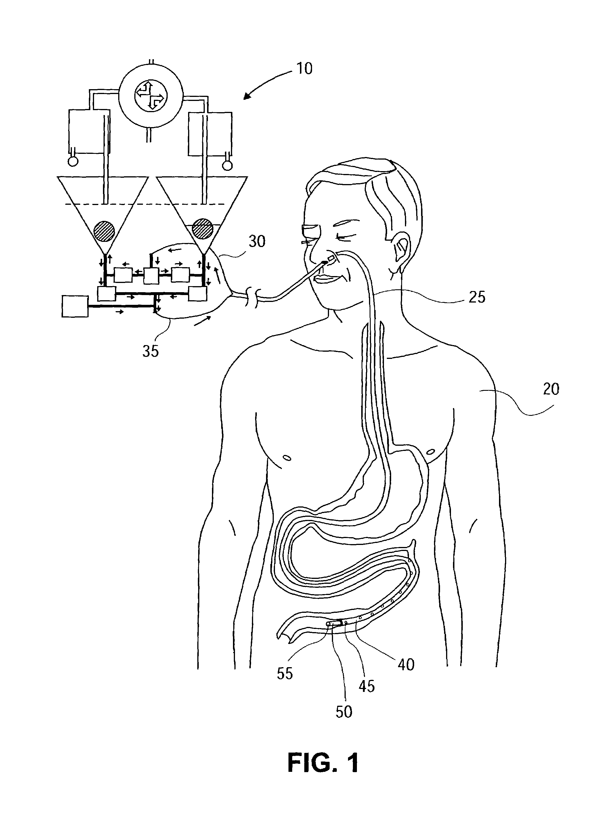 Continuous feeding and decompressing device and method