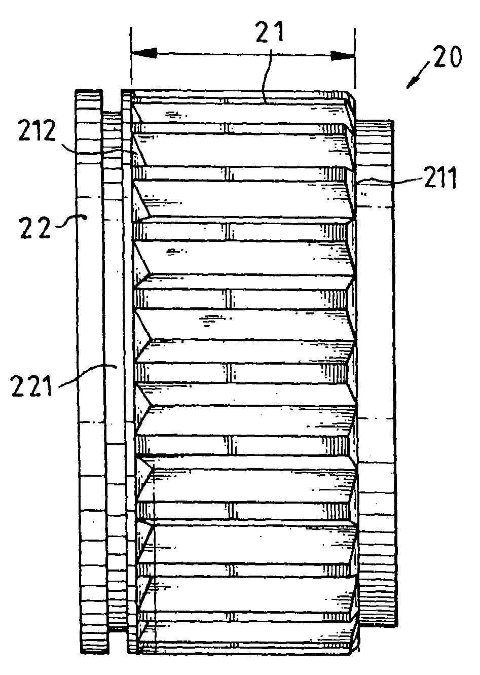 Ratchet wheel mounting structure for wrench