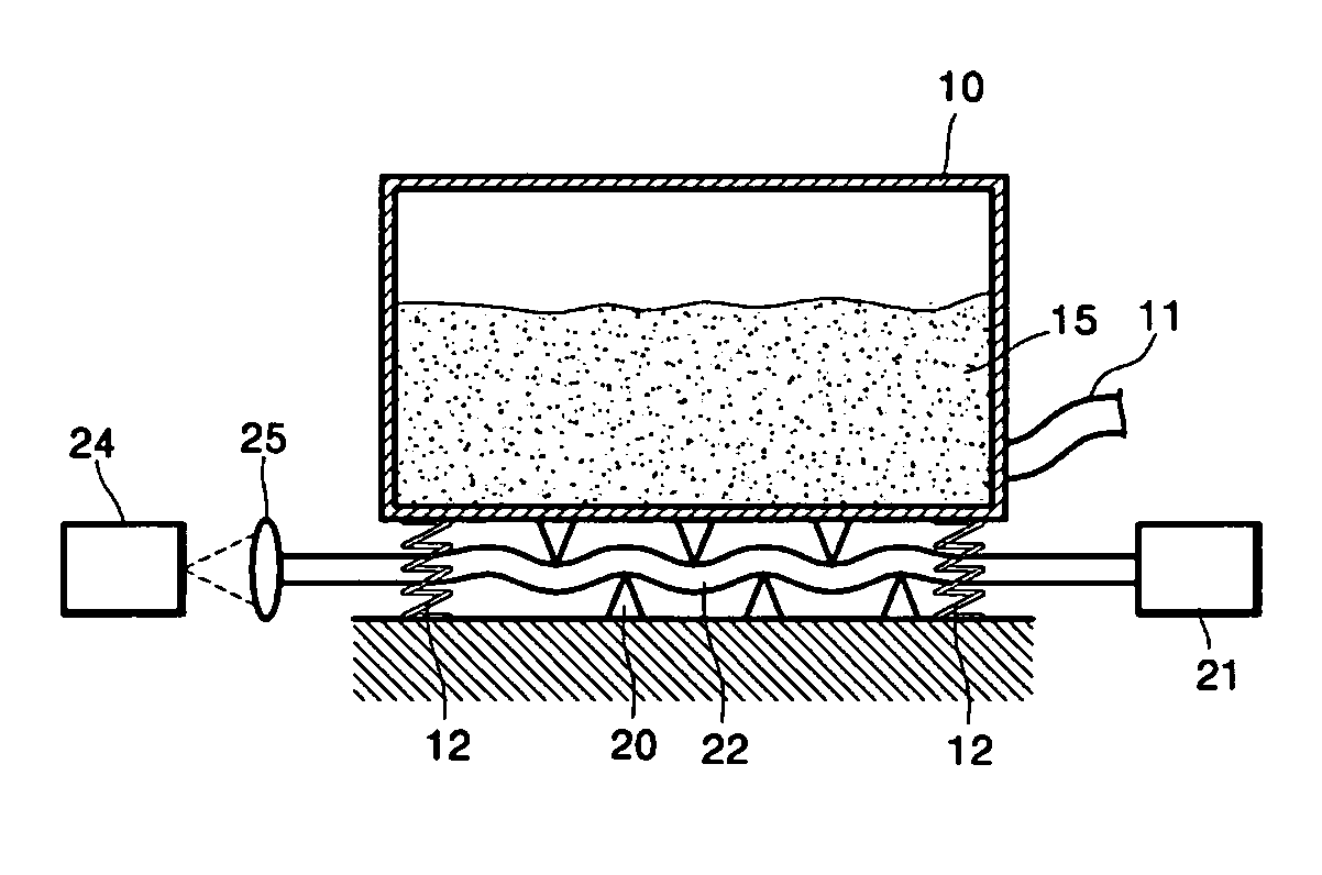 Ink level detecting apparatus having optical fiber to detect the ink level in inkjet printer