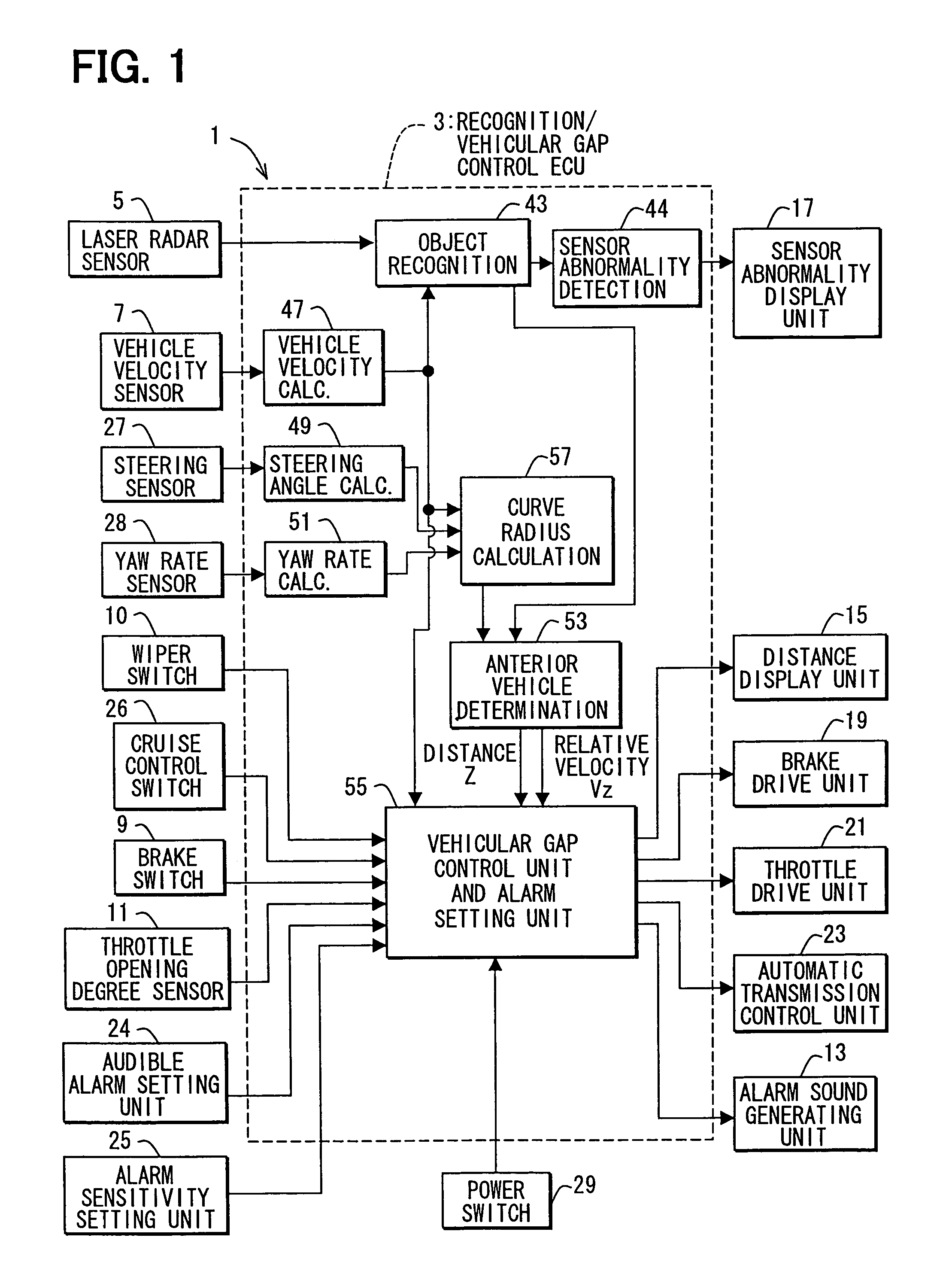 Object recognition system for vehicle