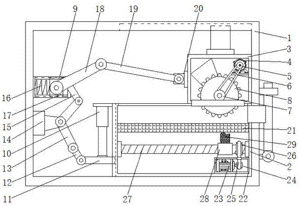 Opening device based on spun-dyed yarn