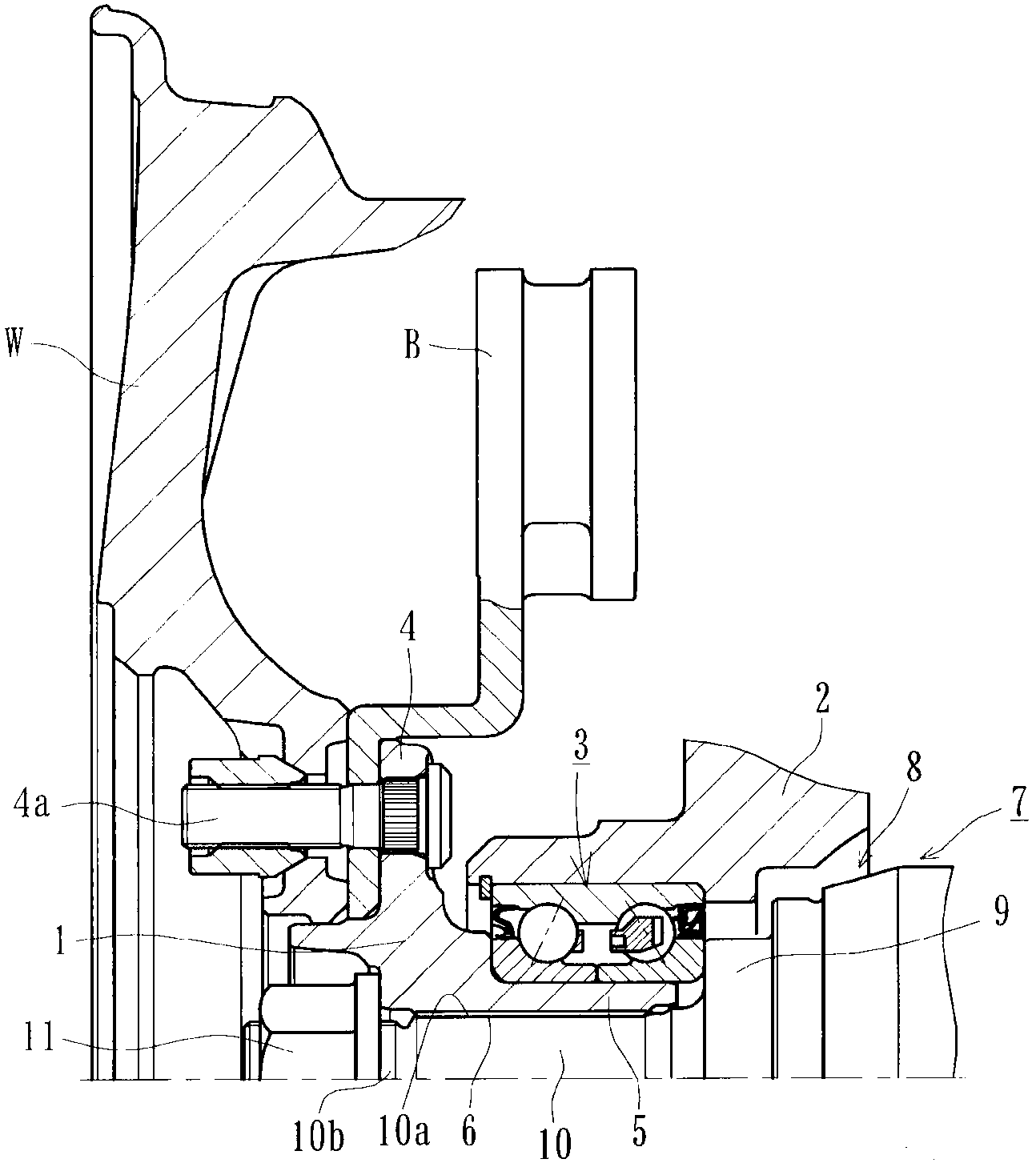 Vehicle wheel bearing device