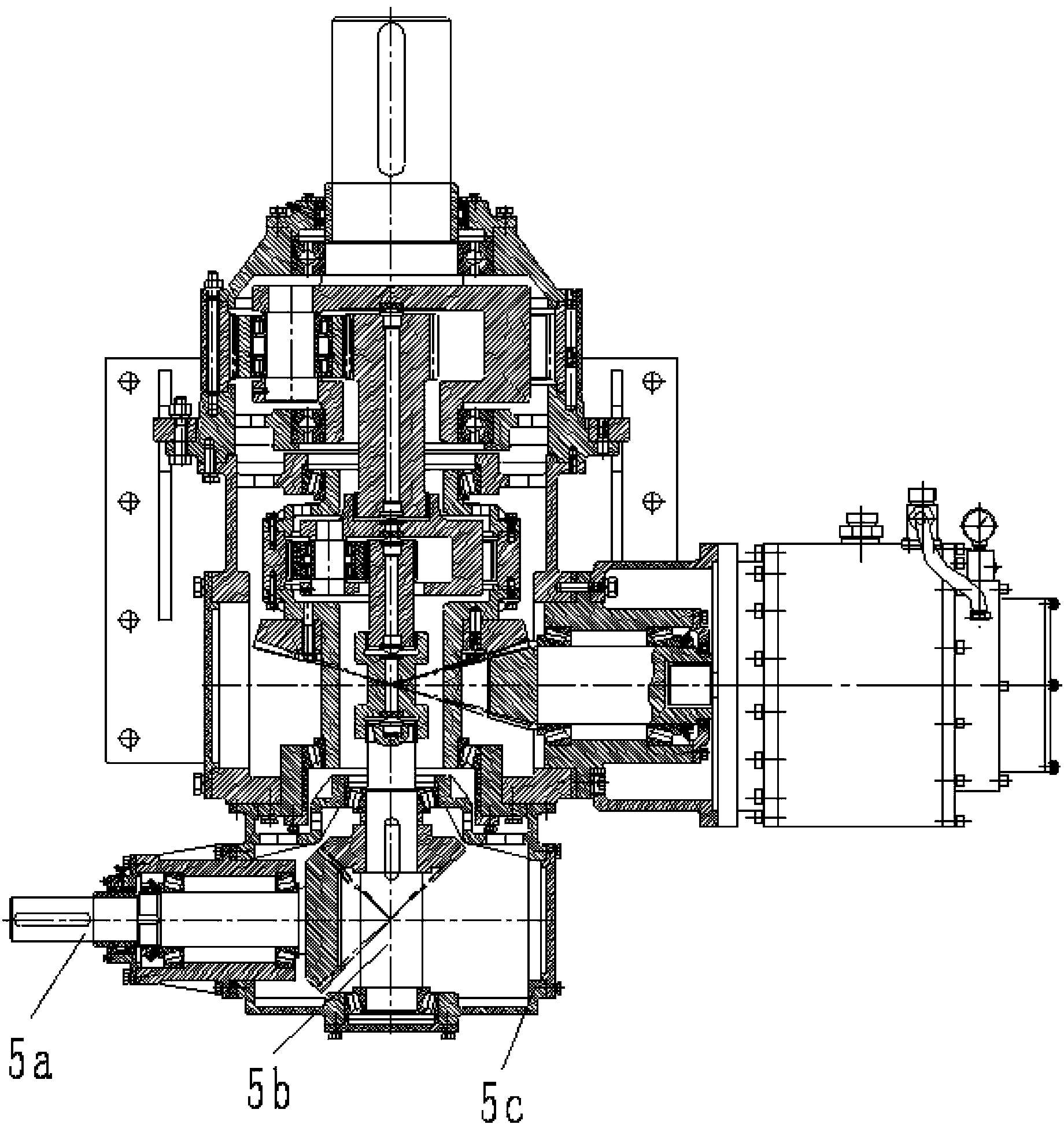 Mechanical soft start gear reducer for belt conveyor