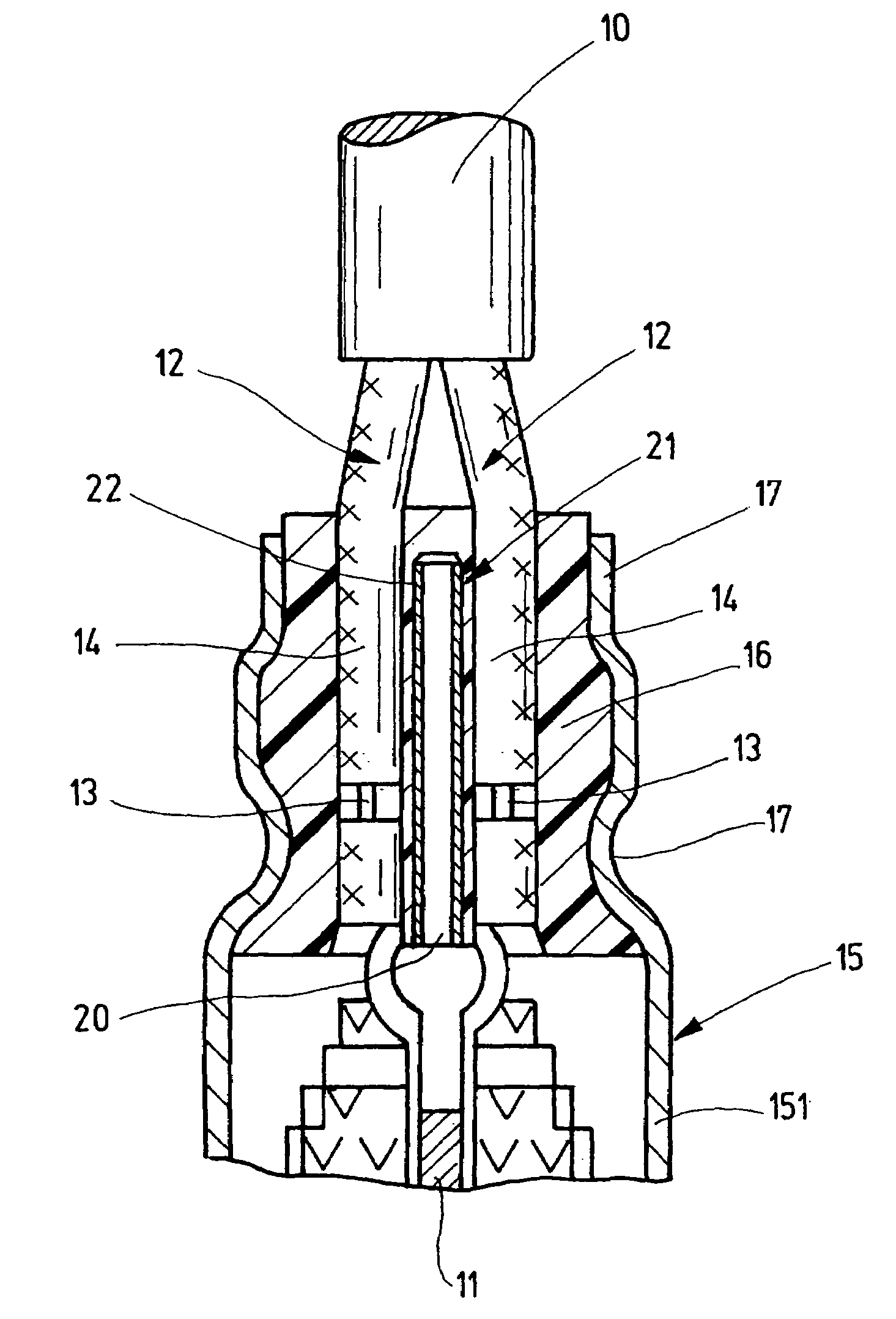 Sensing element for determining a physical property of a gas mixture