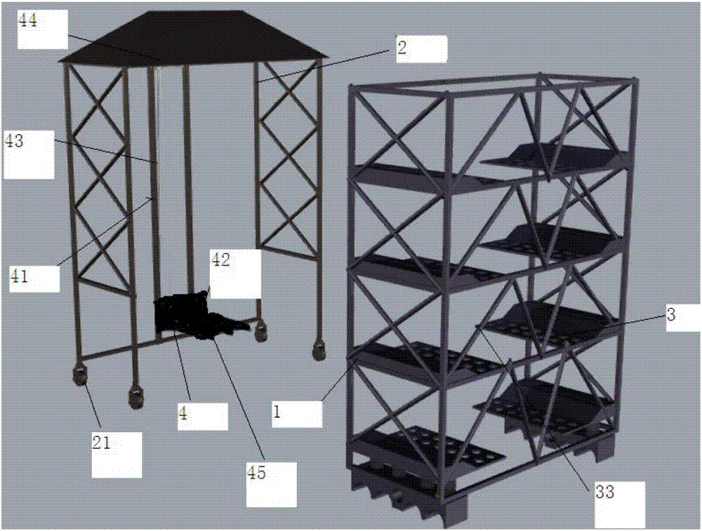 Vertical automobile parking device