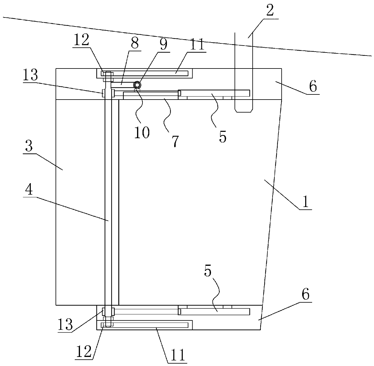 Flap type rudder structure