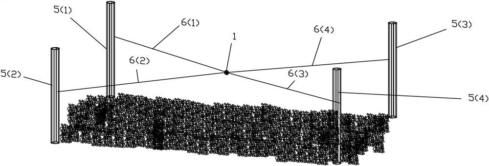 Device for measuring stress and strain among sand particles and detection method