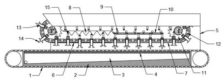 Drying, scattering and separating all-in-one machine special for household garbage treatment